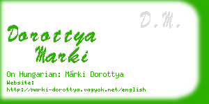 dorottya marki business card